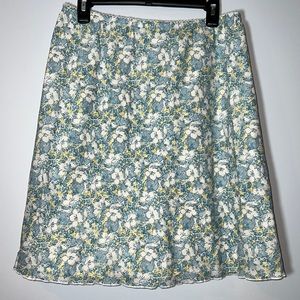 J.Jill 100% Cotton Floral Skirt